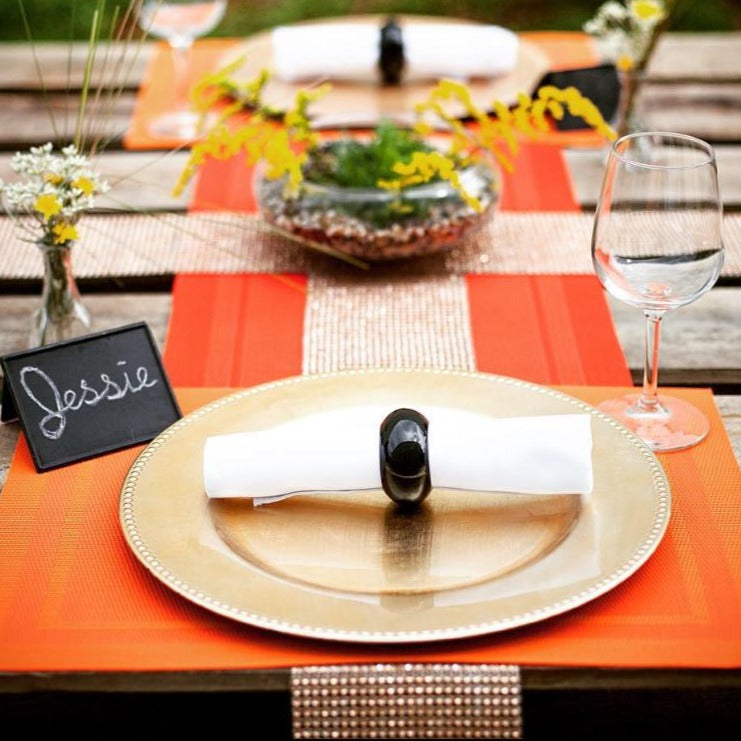 Richland Napkin Ring 2.3" Black Set of 24 - view 3