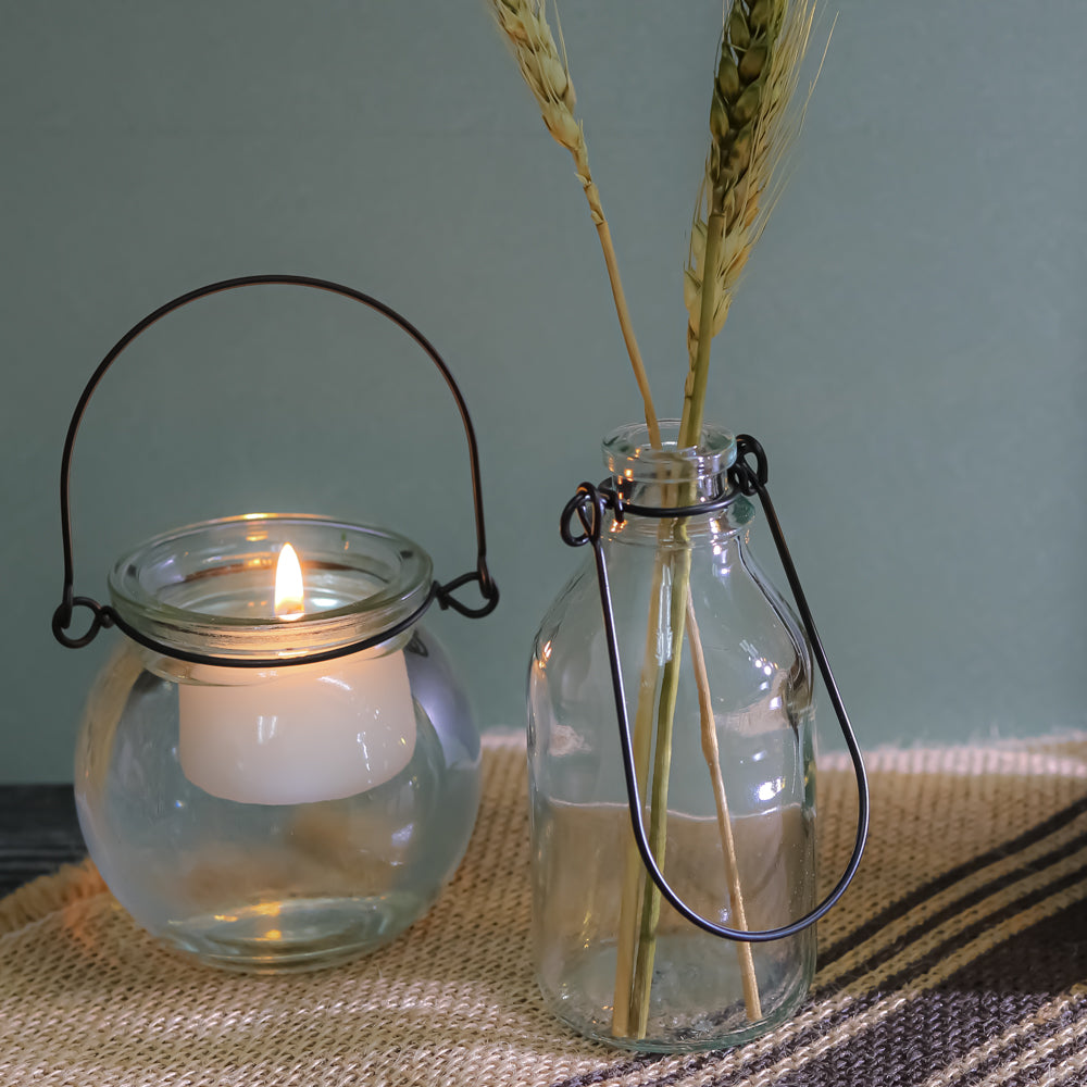 Richland Vintage Bottle Hanging Glass Vase Set of 12| 9642_12