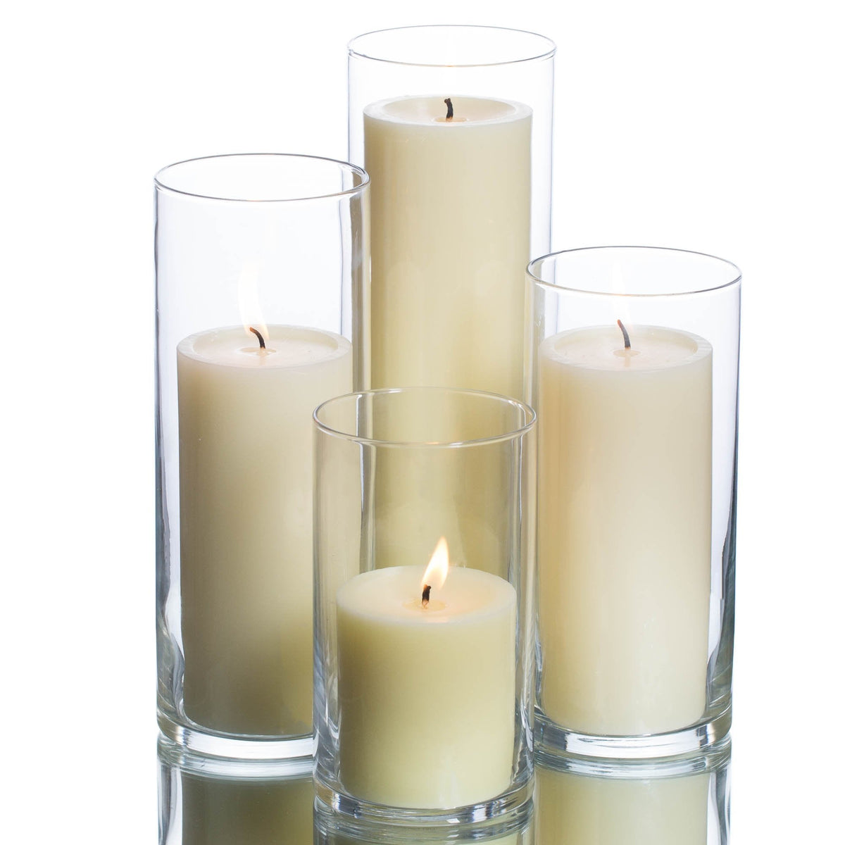 richland pillar candles eastland cylinder holders set of 4 - view 3