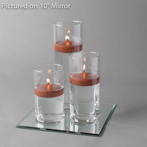 Eastland Square Mirror and Cylinder Vase Centerpiece with Richland 3" Floating Candles Set of 48 - view 4