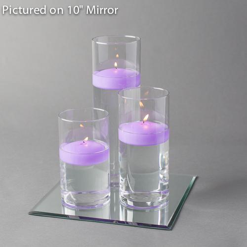 Eastland Square Mirror and Cylinder Vase Centerpiece with Richland 3" Floating Candles Set of 48 - view 8