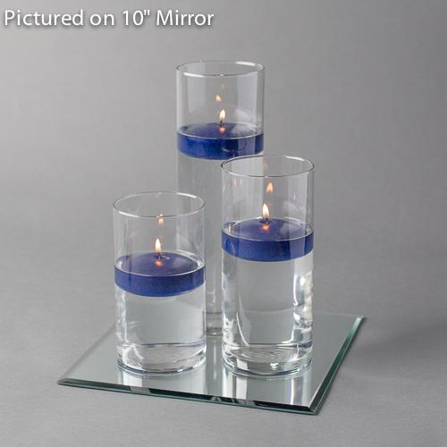 Eastland Square Mirror and Cylinder Vase Centerpiece with Richland 3" Floating Candles Set of 48 - view 11