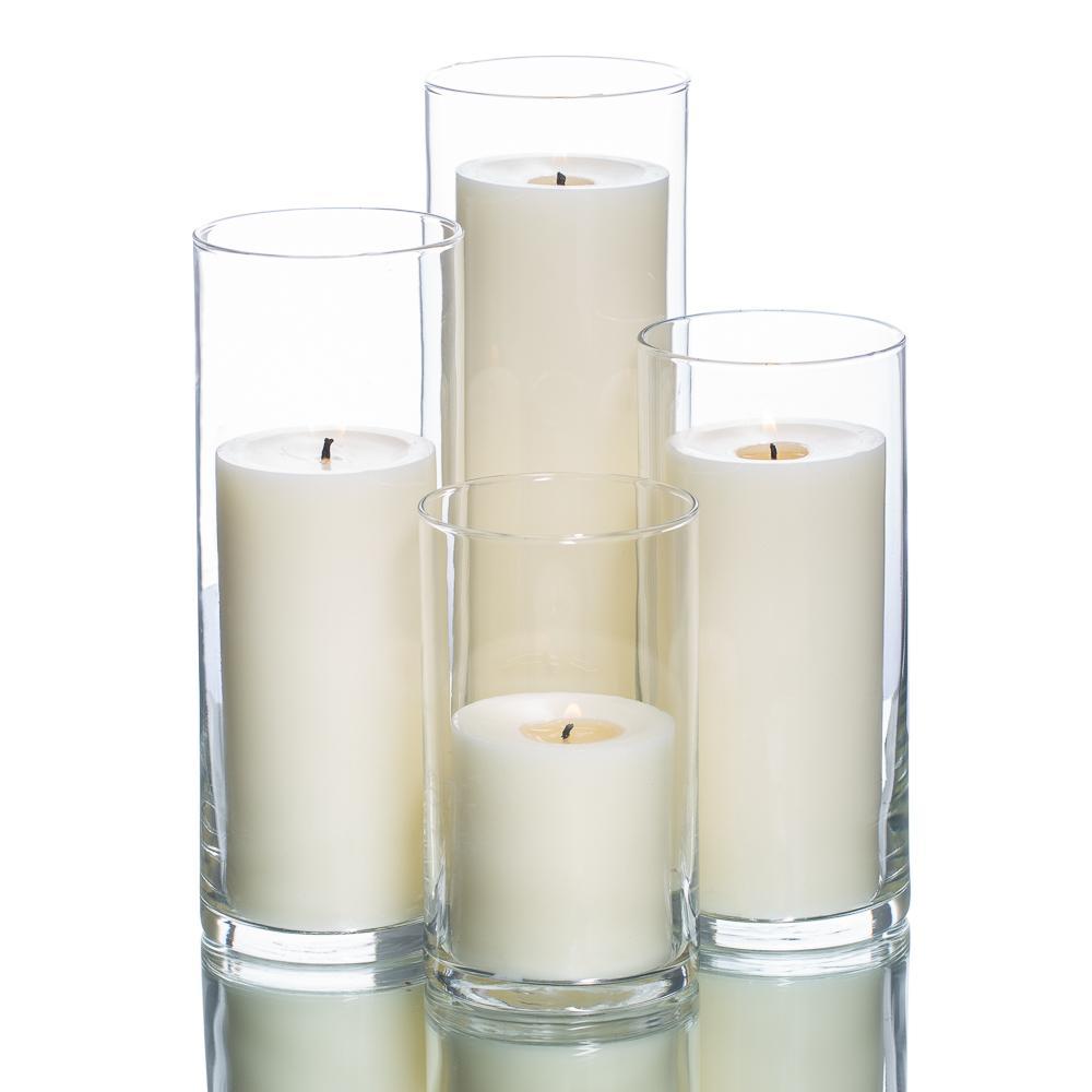 richland pillar candles eastland cylinder holders set of 48