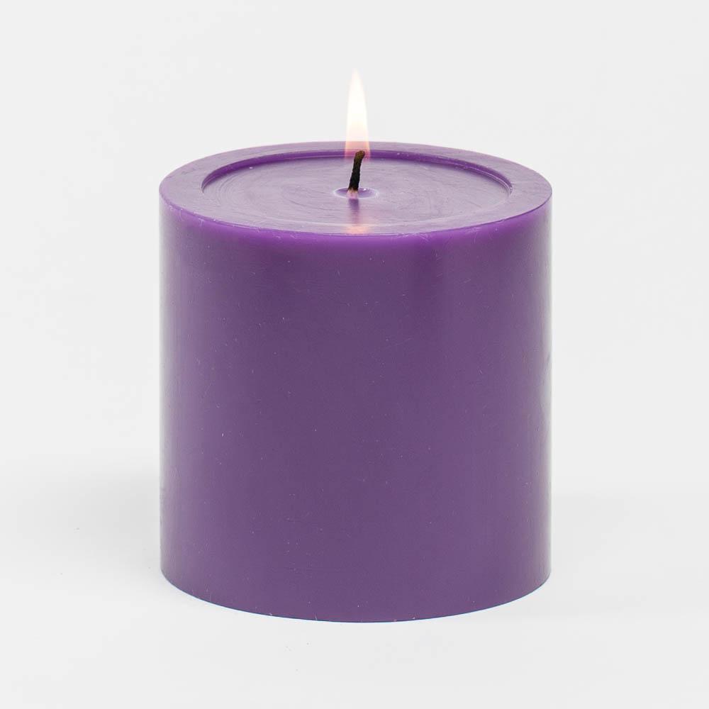 richland 4 x 4 purple pillar candle| 6218_01