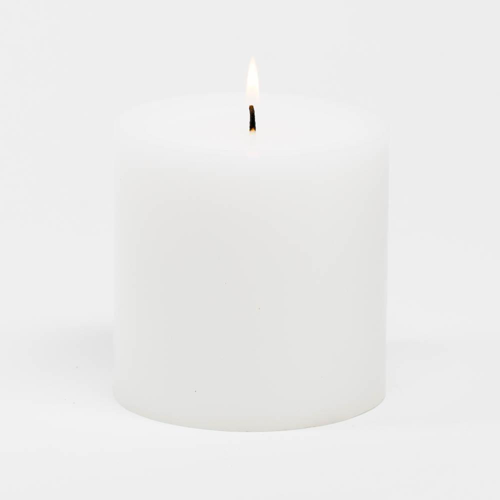 Richland 4" x 4" White Pillar Candles Set of 6| 6202_06