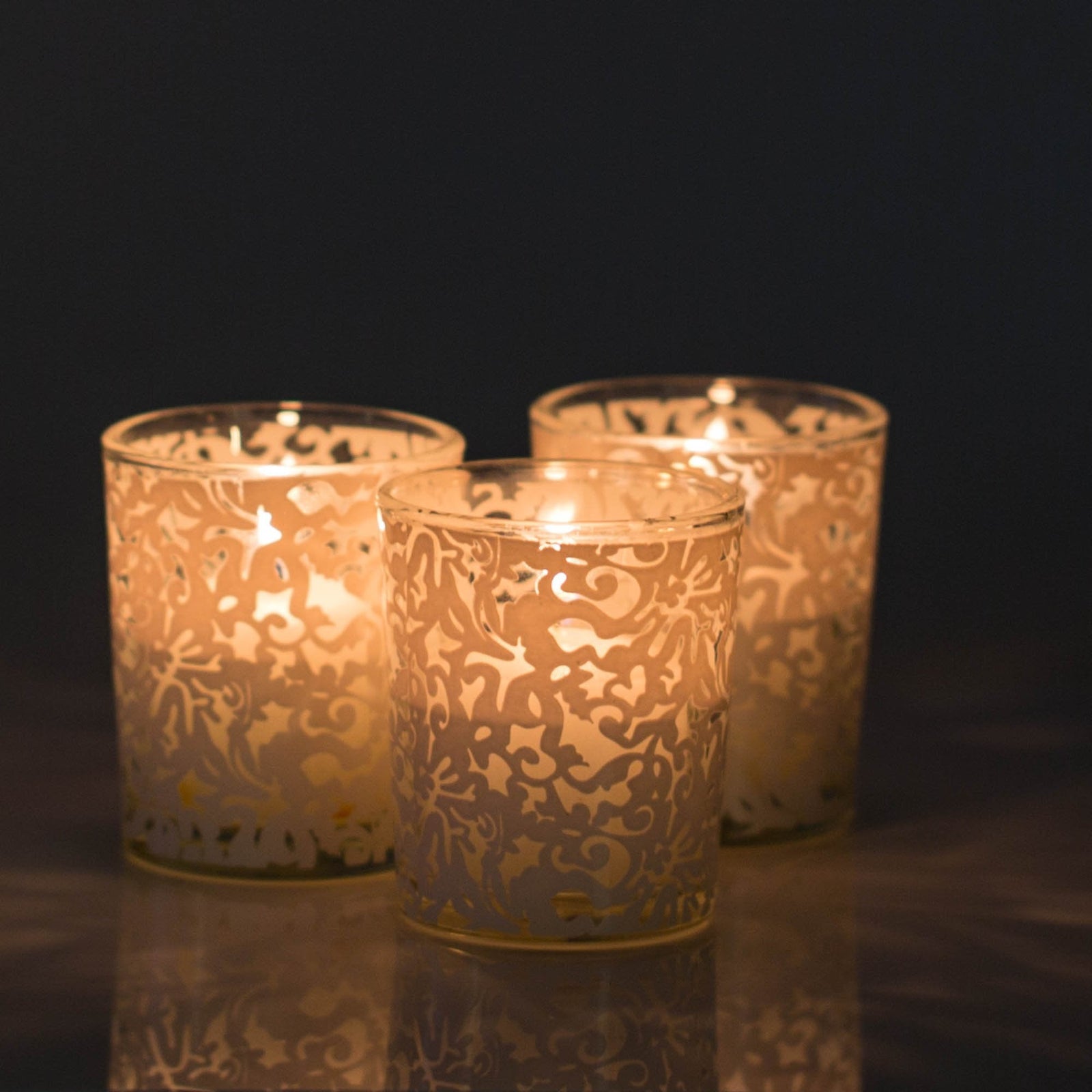 Richland Lace Design Votive Candle Holder Set of 12| 