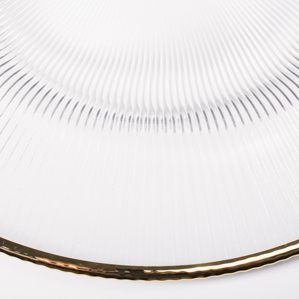 Richland 13" Gold Rim Glass Charger Plate Set of 12 - view 2