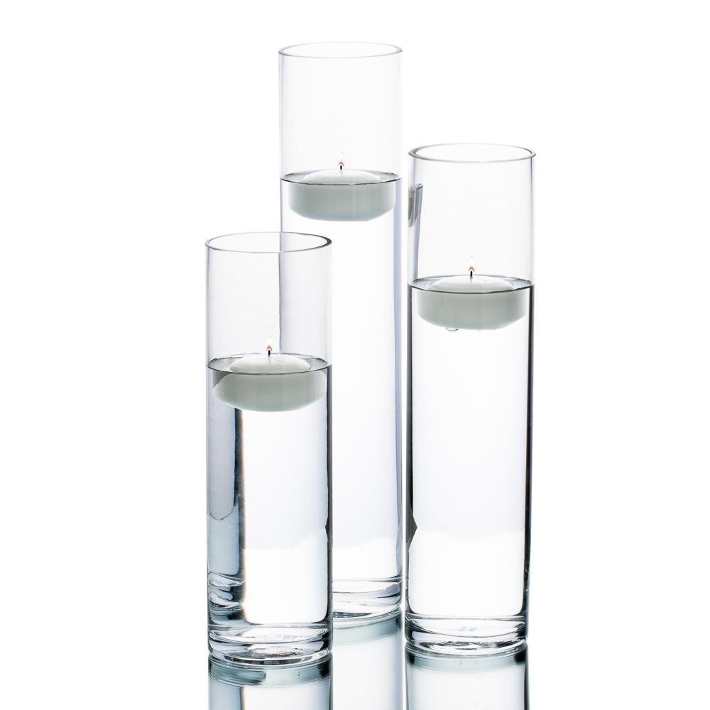 Richland Floating Candles & Sloan Cylinder Vases Set of 3| 