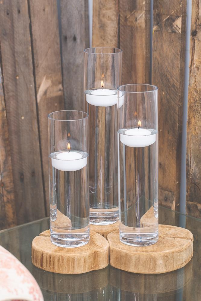 Richland Floating Candles & Sloan Cylinder Vases Set of 3| 