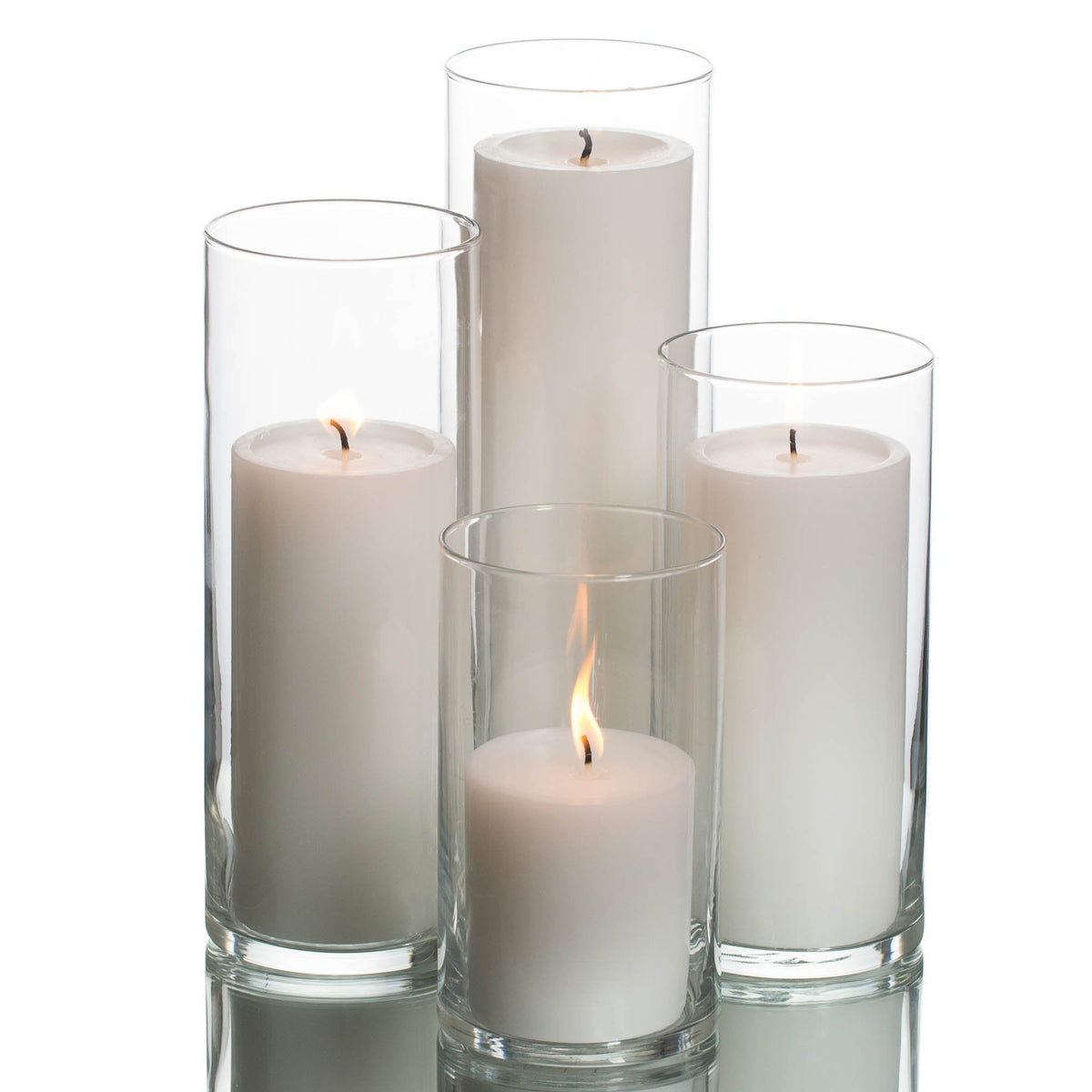 Richland Pillar Candles & Eastland Cylinder Holders Set of 4 - view 1