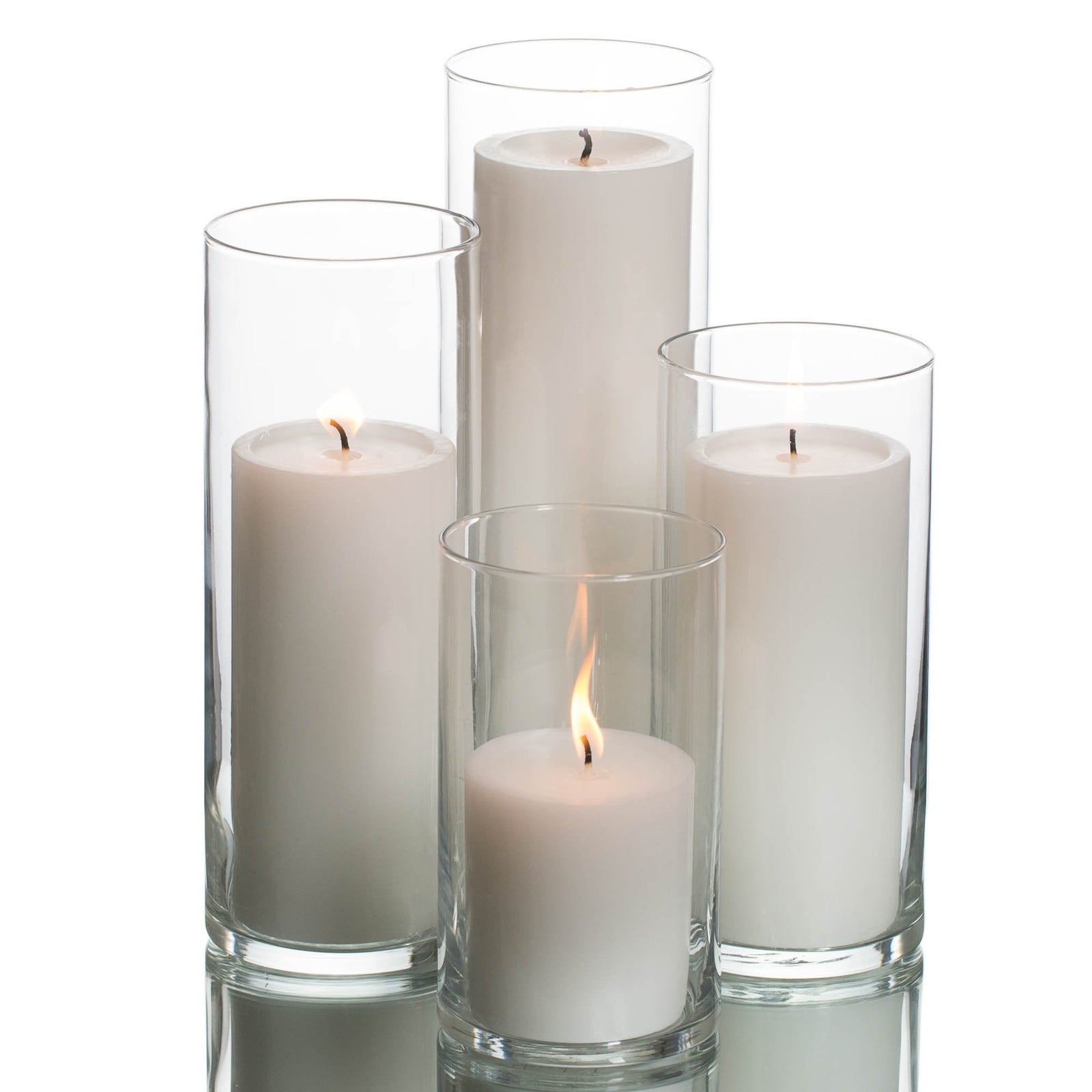 Richland Pillar Candles & Eastland Cylinder Holders Set of 4| 
