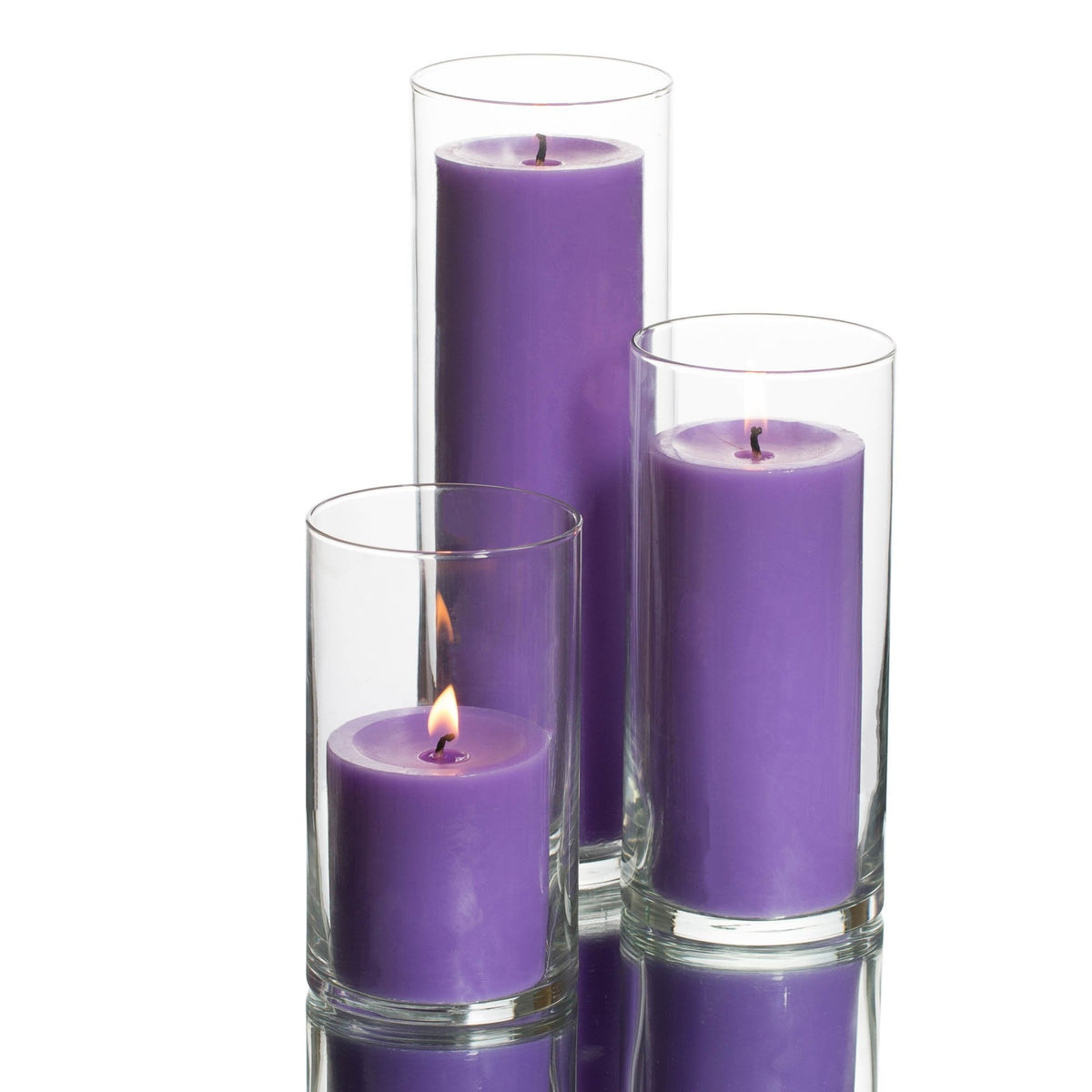 pillar candles cylinder holders set 03 - view 5