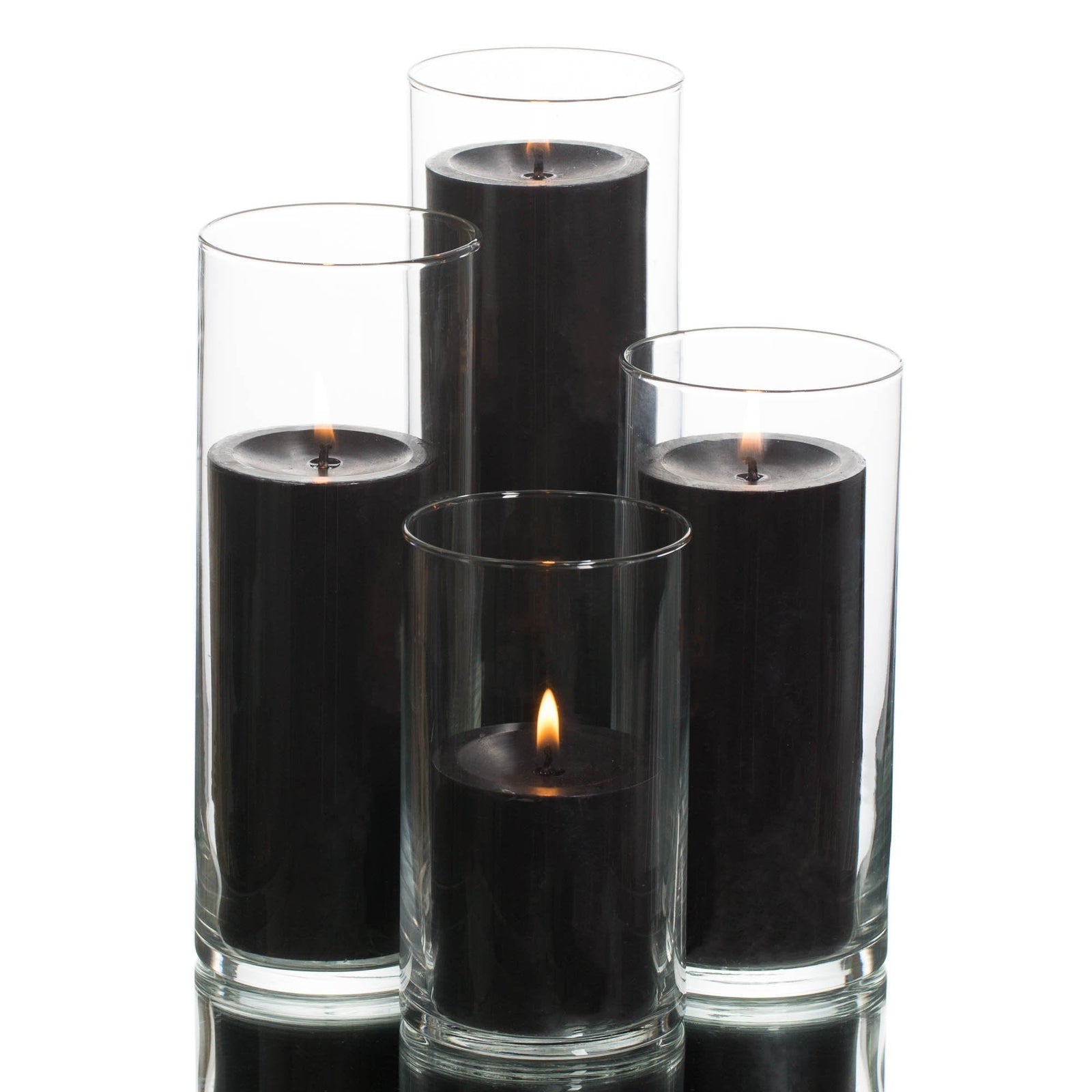 richland pillar candles eastland cylinder holders set of 48| 