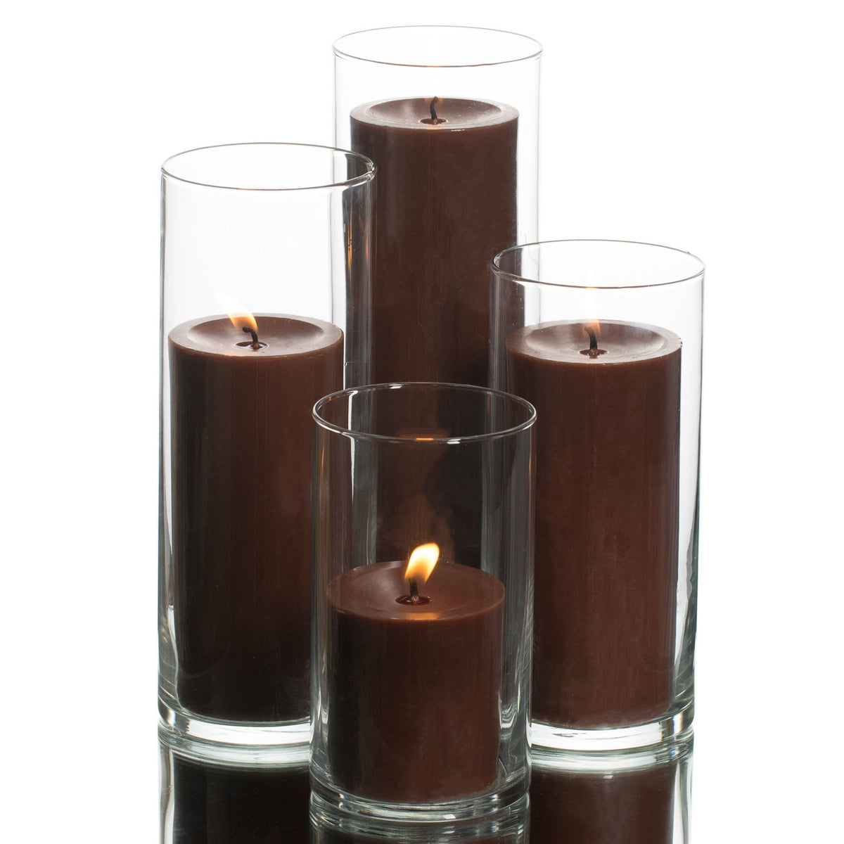 richland pillar candles eastland cylinder holders set of 48