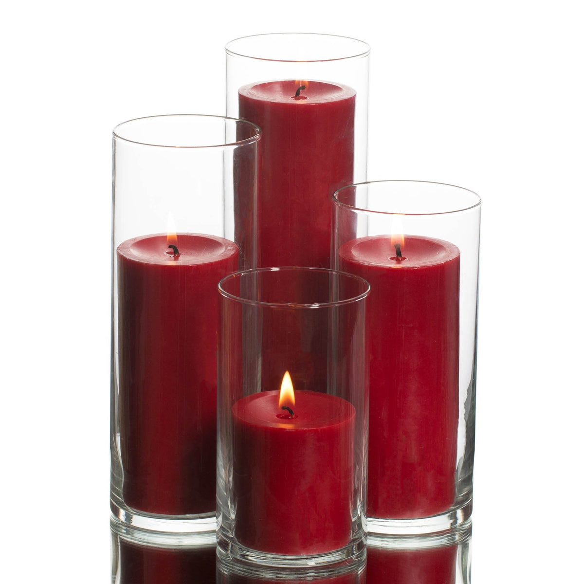 richland pillar candles eastland cylinder holders set of 48
