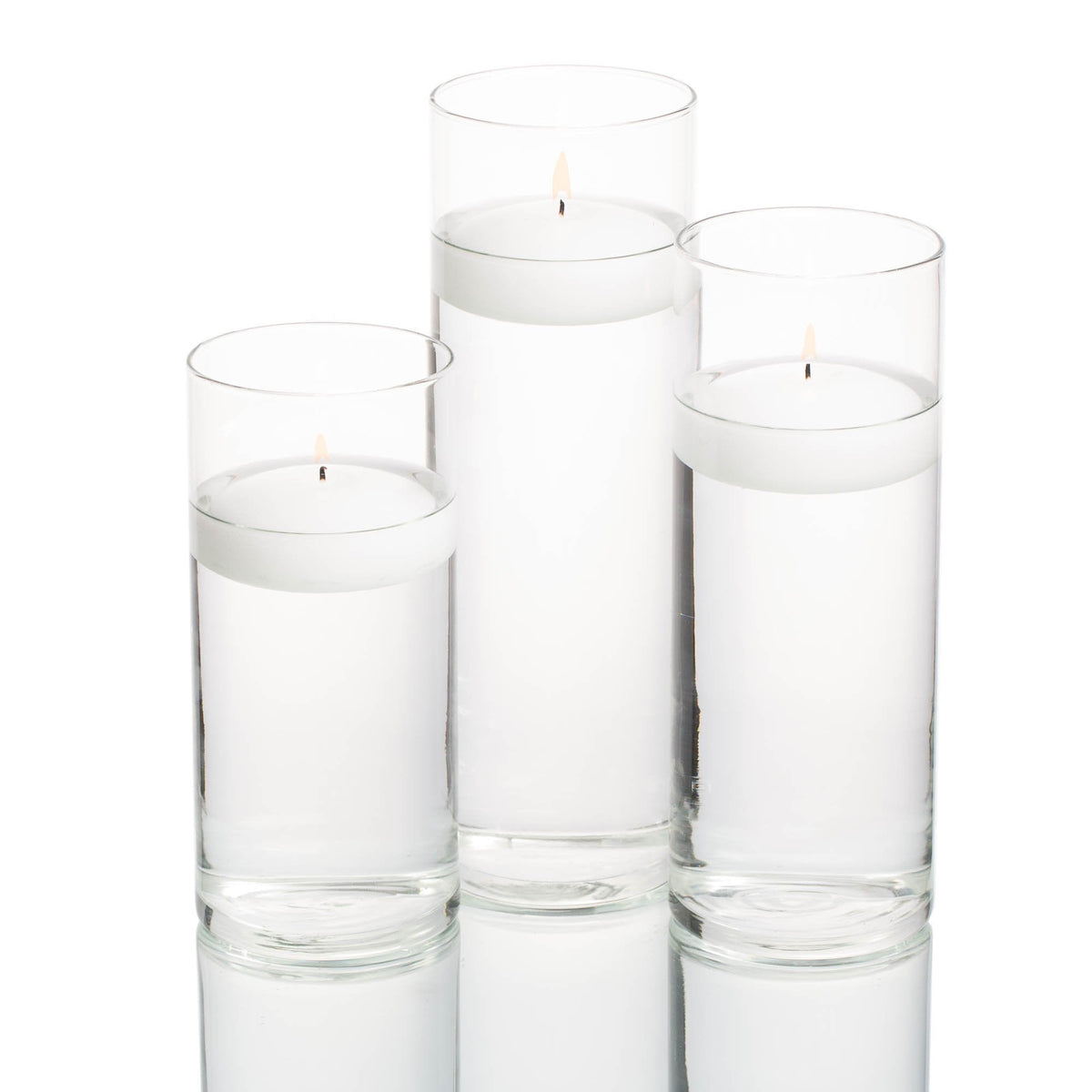 floating candles cylinder holders set 03 - view 14