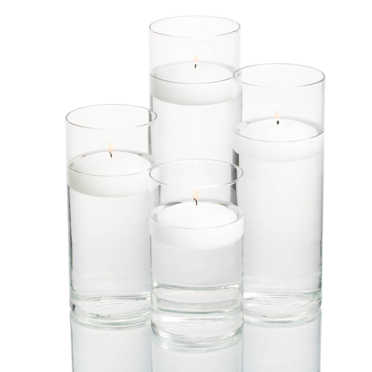 richland floating candles eastland cylinder holders set of 4 - view 1