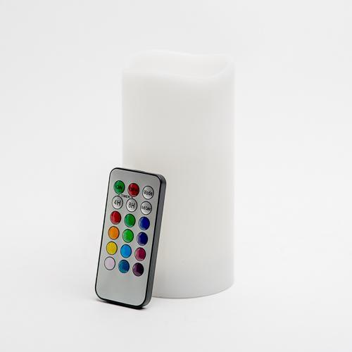 richland led remote control wavy top pillar candle white 3x6 set of 24 - view 2