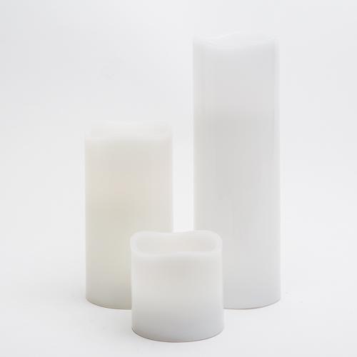 richland led wavy top pillar candles 3 x3 3 x6 3 x9 white set of 18 - view 5