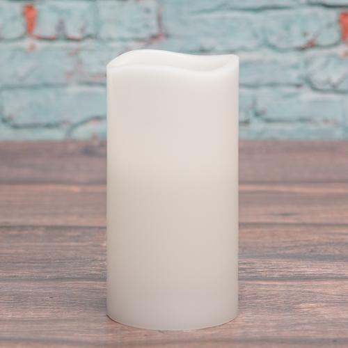 Richland Flameless LED Wavy Top Pillar Candle White 3"x6" Set of 6| 