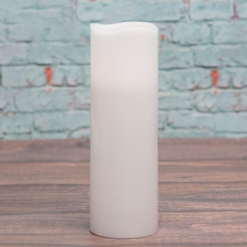 Richland Flameless LED Wavy Top Pillar Candle White 3"x9" Set of 6 - view 1