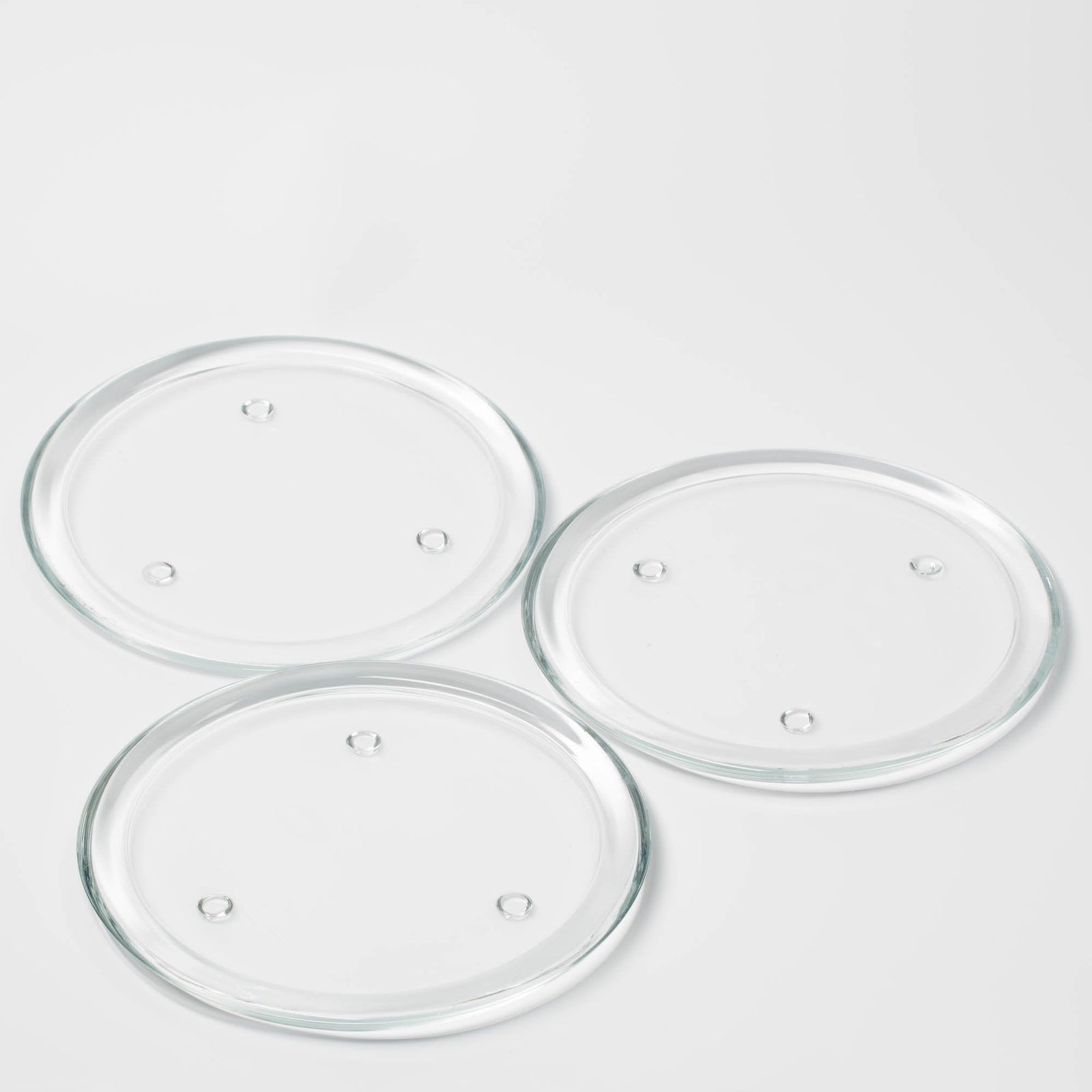 richland round glass pillar plate 8 set of 8| 1129_08