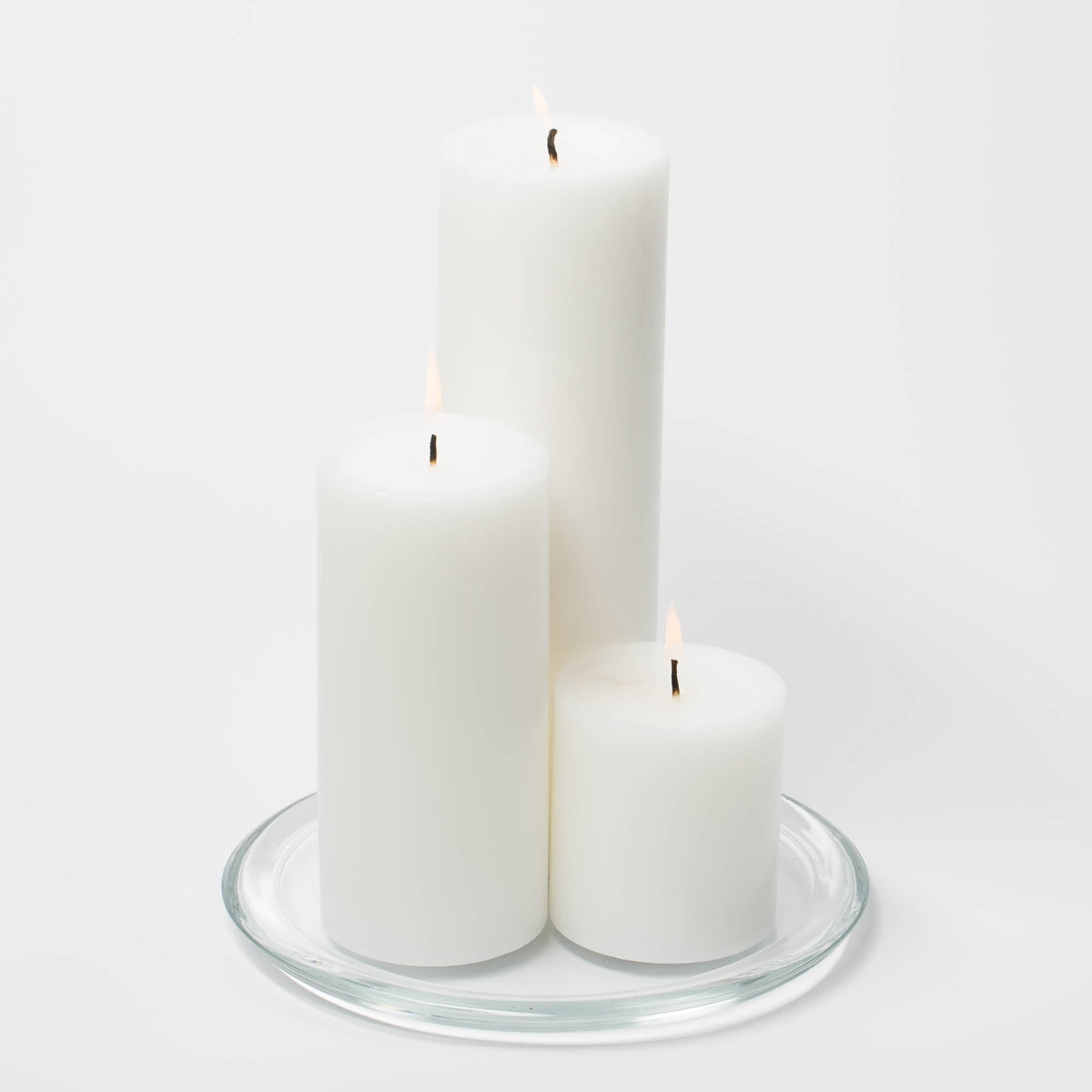 Richland Round Glass Pillar Plate 8" Set of 8 - view 2