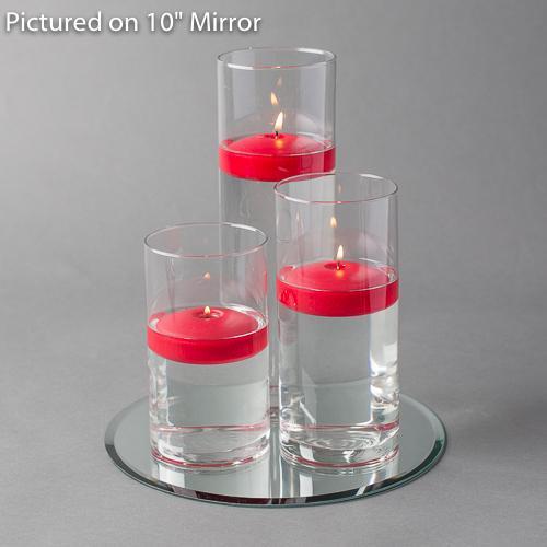 round mirror centerpiece candles set 3 - view 4