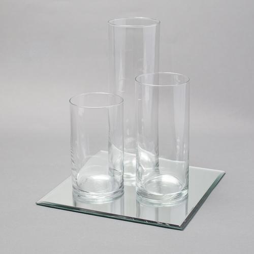 Eastland Square Mirror and Cylinder Vase Centerpiece Set of 4| 