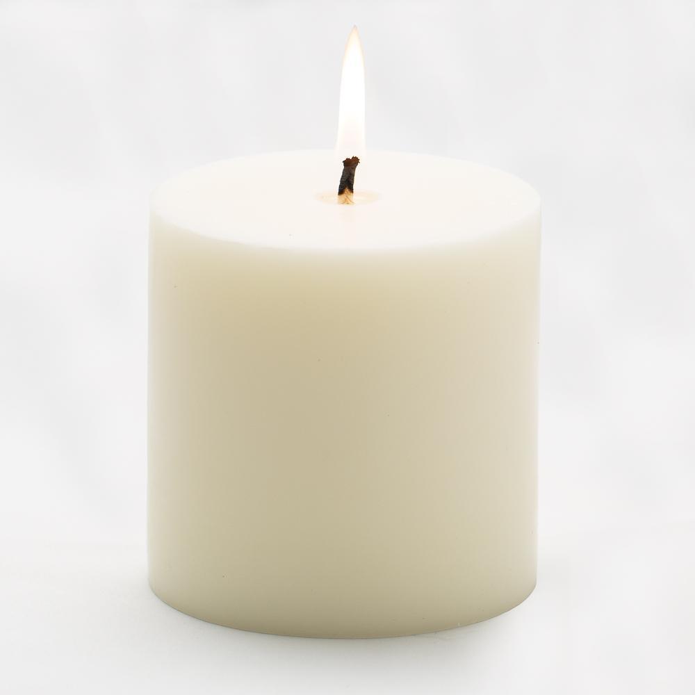 richland 4 x 4 light ivory pillar candle| 