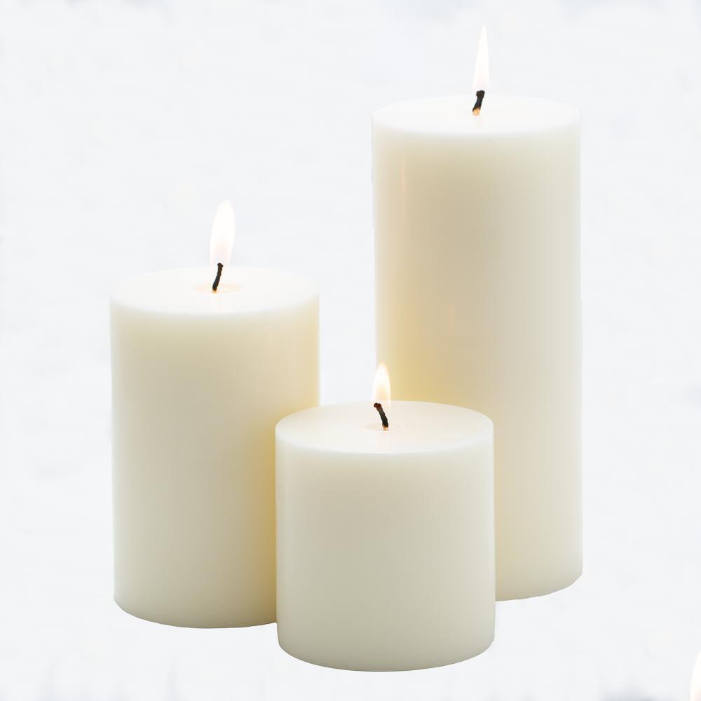 richland pillar candles 4 x4 4 x6 4 x9 light ivory set of 18| 