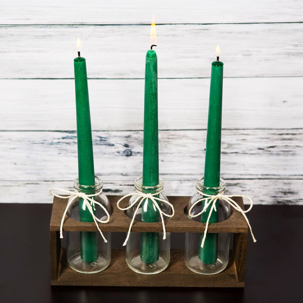 Richland Taper Candles 10" Dark Green| 1383_50