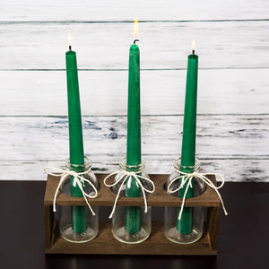 Richland Taper Candles 10" Dark Green Set of 50