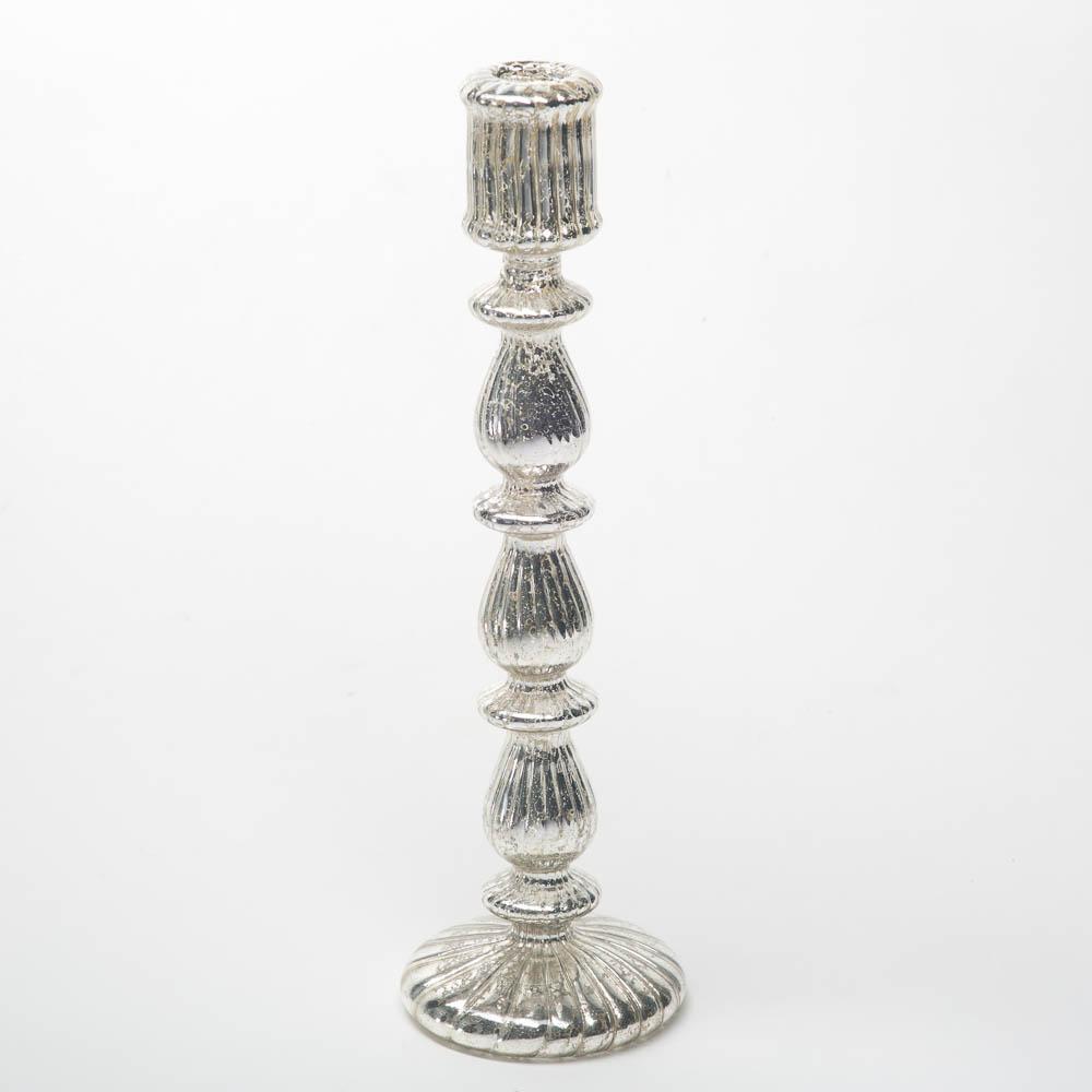 richland ribbed unique mercury glass taper candle holder 13| 