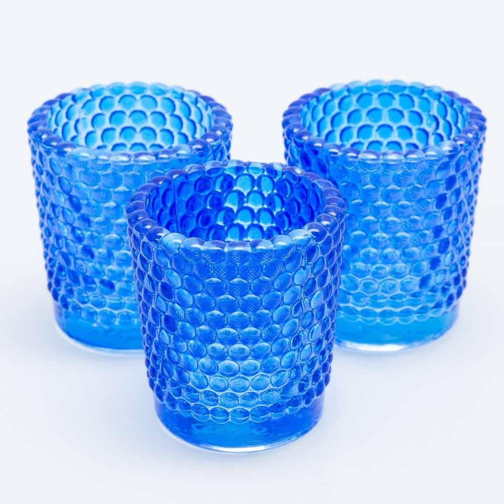 richland votive holder hobnail blue set of 12 - view 1