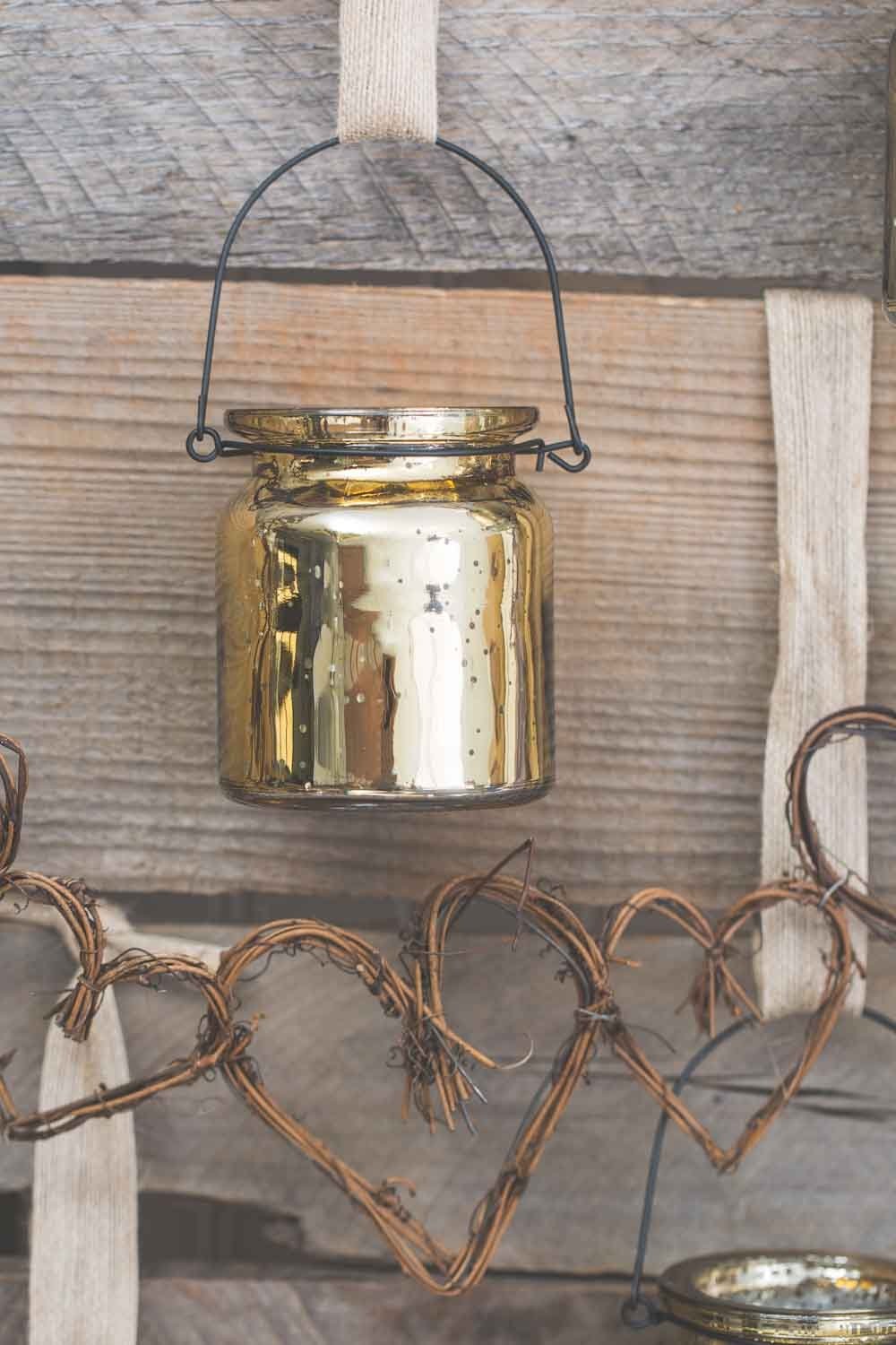 Richland Hanging Holder Mercury Metallic Gold Set of 12 - view 3