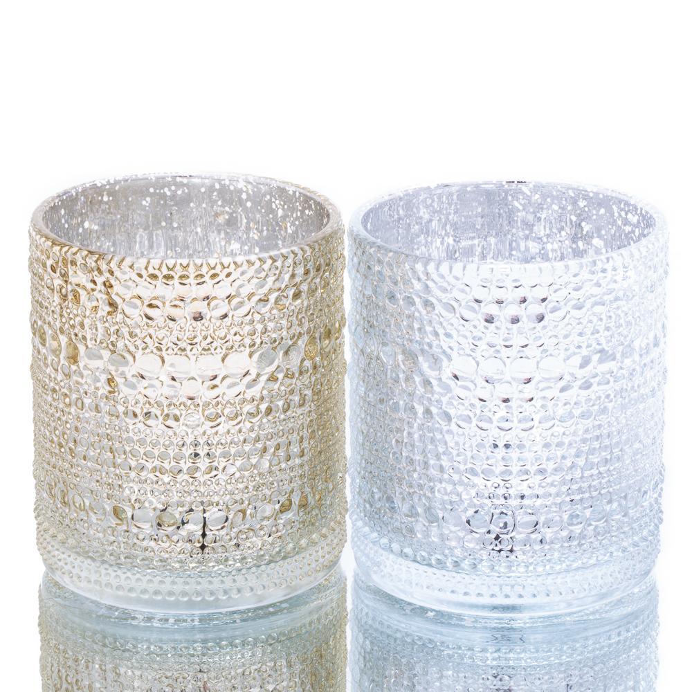 richland mercury candle holder pearly metallic gold large set of 6 - view 4