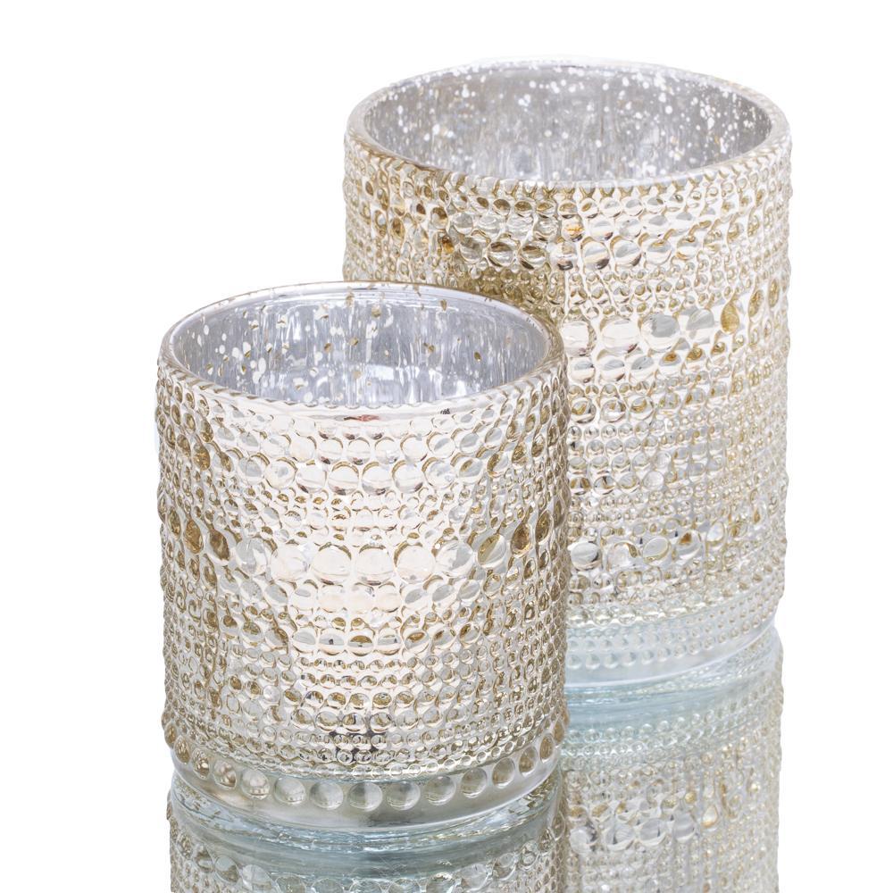 richland mercury candle holder pearly metallic gold large set of 24 - view 4