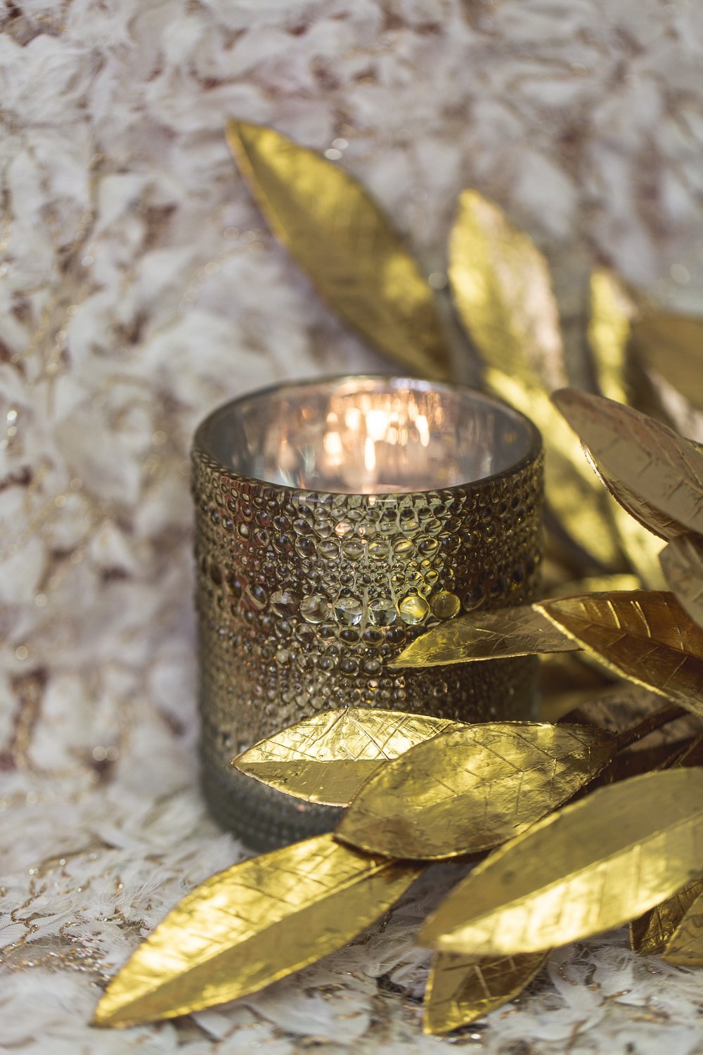 richland mercury candle holder pearly metallic gold large set of 6| 