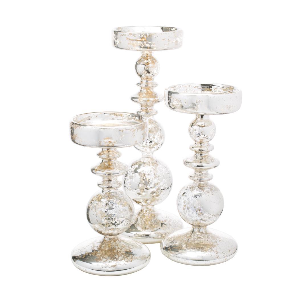 richland pillar holders unique mercury bubble set of 3 - view 1