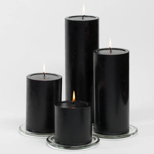 2 of 2: richland 4 x 9 black pillar candle