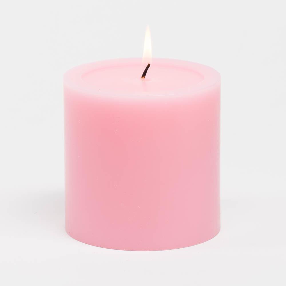 Richland 4" x 4" Pink Pillar Candle| 6226_01