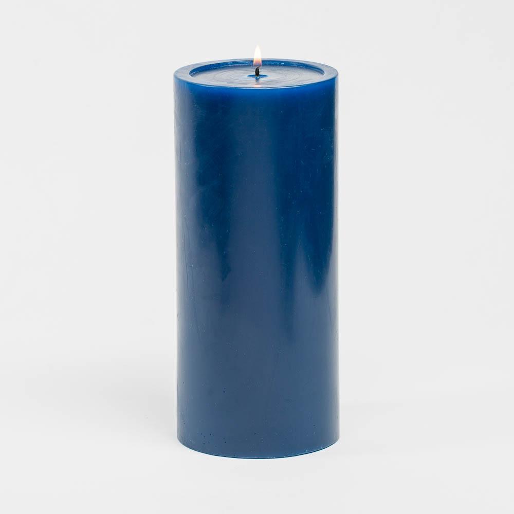 richland 4 x 9 navy blue pillar candle| 6216_01