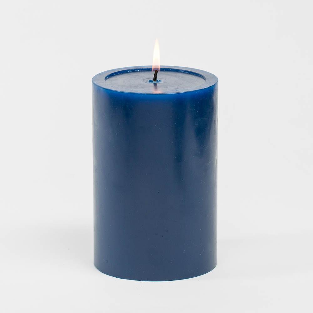 Richland 4" x 6" Navy Blue Pillar Candle| 6215_01
