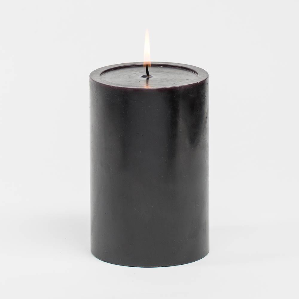richland 4 x 6 black pillar candle| 6223_01
