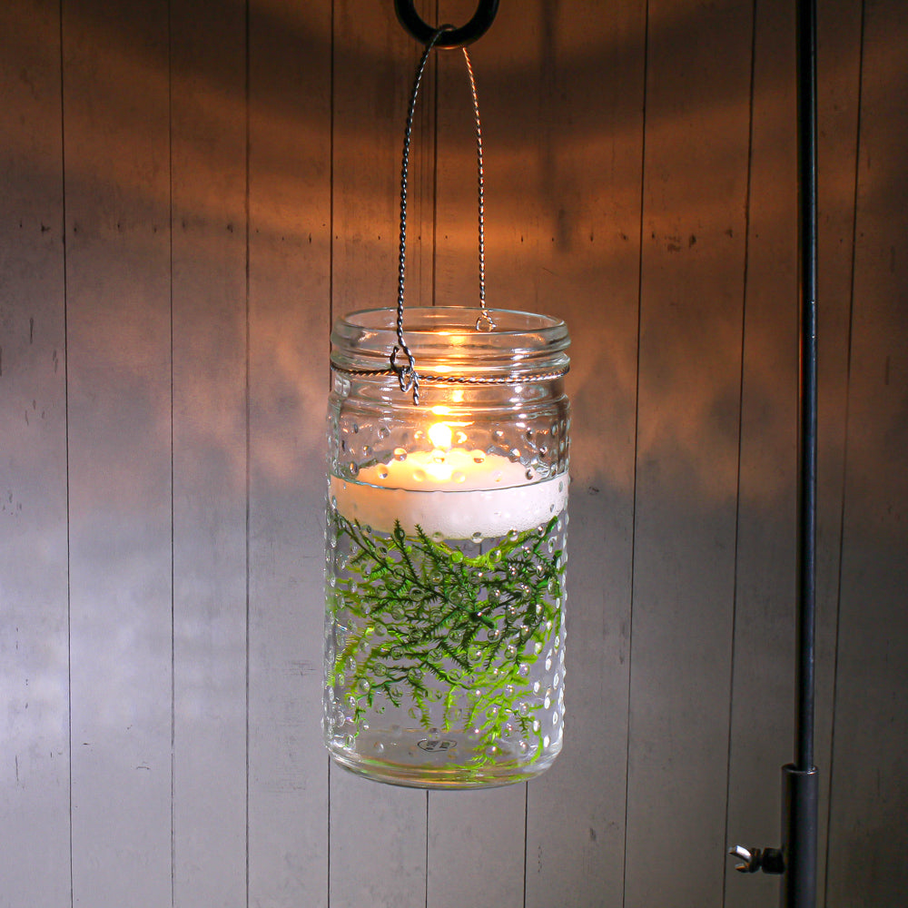 Eastland 7.5" Hanging Dotted Glass Jar with Handle| 9724_12