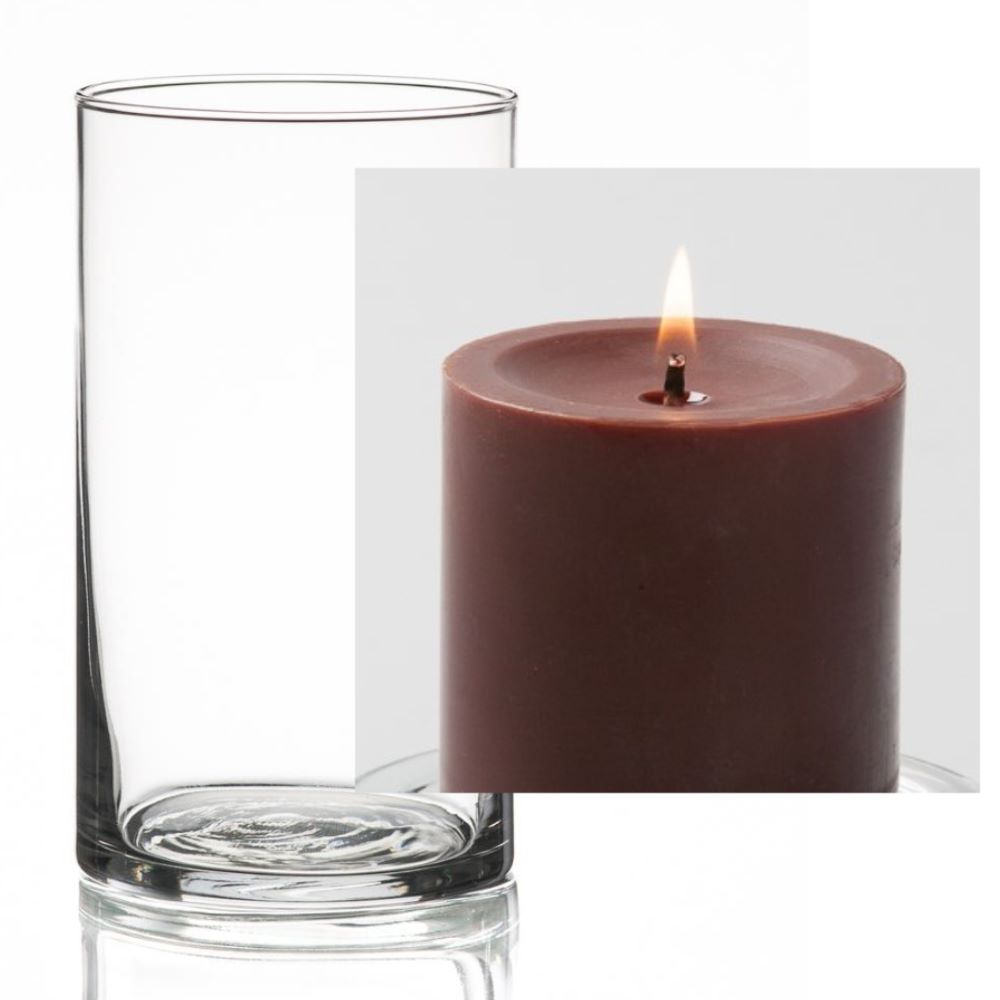 Richland Pillar Candle 3" & Eastland Cylinder Holder 6" Set of 12 - view 15