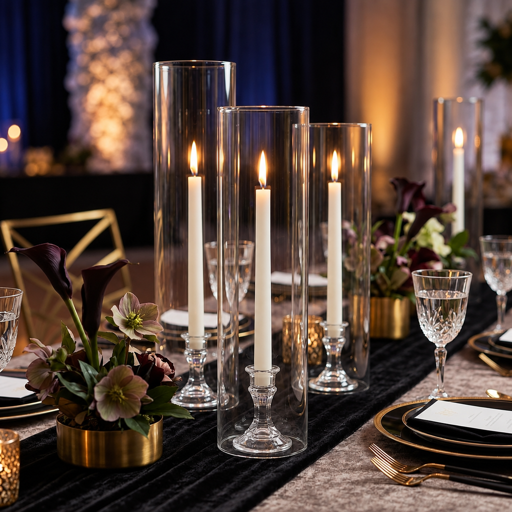 Glass Chimney Candle Shade 4" x 20" – Set of 12 - view 6