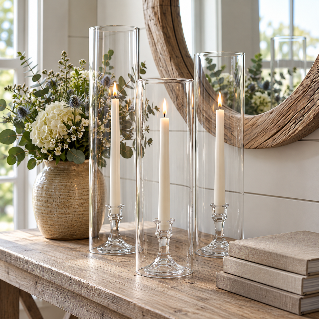 Glass Chimney Candle Shade 4" x 20" – Set of 12 - view 7
