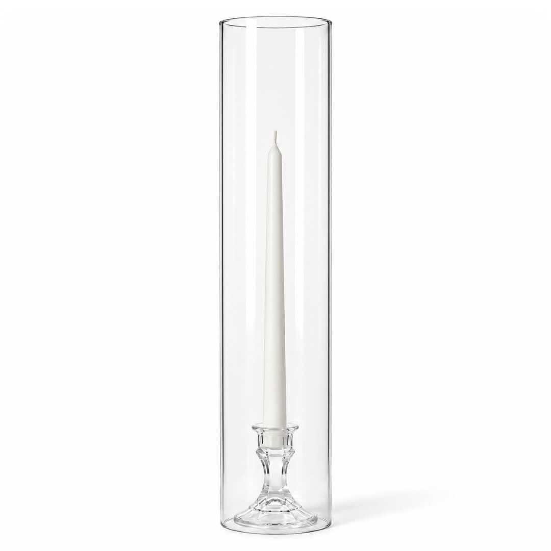 Glass Chimney Candle Shade 4" x 20" – Set of 12 - view 2